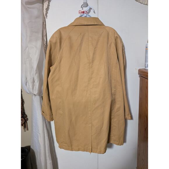 Lane Bryant Women's 18/20 Mustard * Tan Short Trench Coat Jacket Double Breasted - Picture 2 of 8